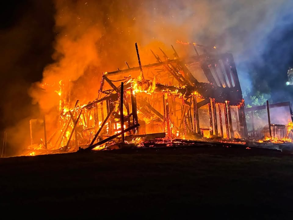 HOUSE FIRE, 3900 block WISTMAN LN (MYERSVILLE). Photo credit: Frederick County Fire / Rescue.