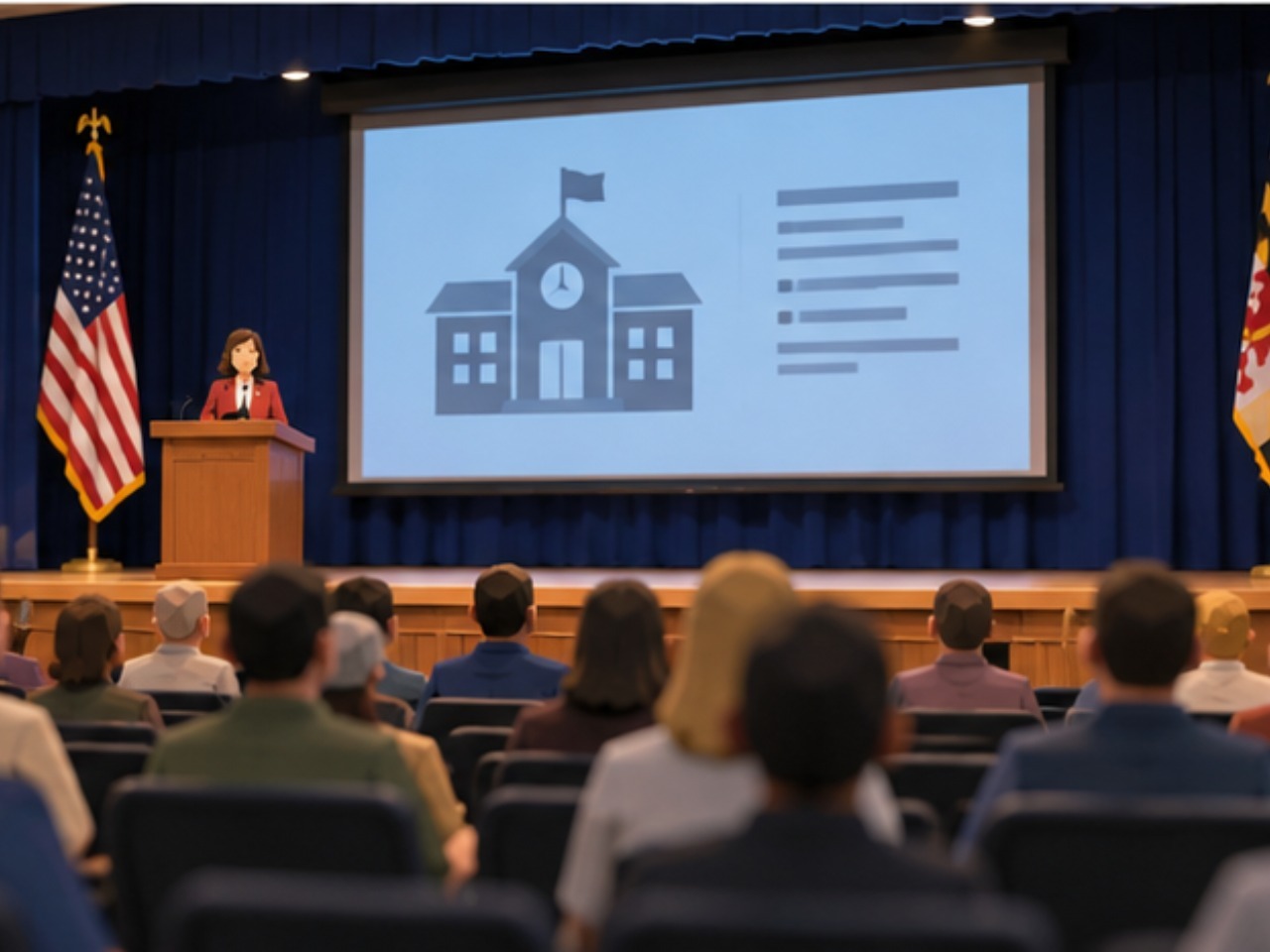 Editorial illustration: Community Meeting 1